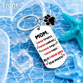 Dog Mom Mothers Day Gifts Dogs Lovers Gifts for Women Dog Keychain for Teen Funny Dogs Gift for Mom Cute Pet Moms Gift for Puppy Moms Girl Birthday Mothers Day Valentines Presents for Puppy Mama