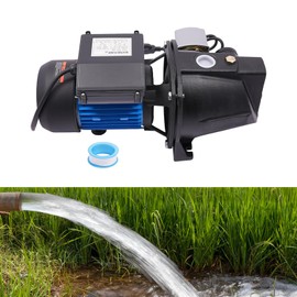 COFECO 1HP Portable Shallow Well Pump, 1056.69gal/h Sprinkler Pump, 216.54Ft Max. Head Draining Irrigation Pump for Lawn, Water Pump 1-Inch Large Diameter Water Inlet and Outlet