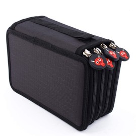 TOPINCN Large Multi-layer Pen Bag with Handle, Cute Football Design, 72 Insertion Holes, Portable for Artists, Default, Cute and fashionable
