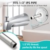 Enhon Chrome Universal Bathroom Tub Spout with Metal Tub Spout