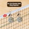 Popfizzy Bling Volleyball Keychain for Women and Girls, Purse Charm,...