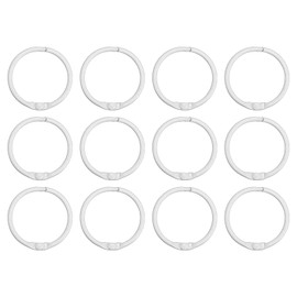 PATIKIL 1,2 Pulgada Sueltas Hoja Carpeta Anillos, 12 Paquete 2,2mm Metal Flash Tarjeta Libro Encuadernación Anillas para Llave Cadena Índice Tarjeta Recortes Álbumes, Blanco