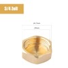 Voarge 6 Blanking Plugs, Brass Cap Hose Caps Hexagonal Drain