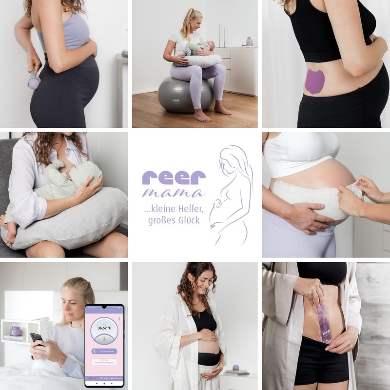 reer Kinesiotape Pregnancy Back, 6 Pre-Cut Tapes, Purple