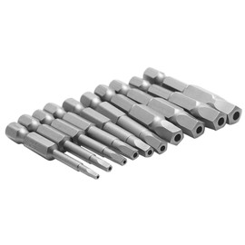 Saipor 10 Pieces Magnetic Pentagon Head Screwdriver Bits Set with 1/4 Inch Hex Shank, Pentagon Head Drill Bit Metric Sizes 5-Sided Screwdriver Drill Bits (50 mm Length)