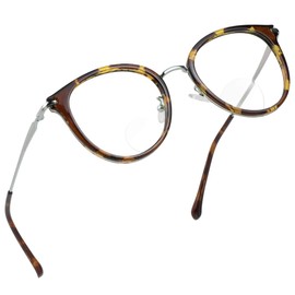 LifeArt Bifocal Reading Glasses with Oval Lenses, Blue Light Blocking Glasses for Women Men, Anti Glare, Reduce Eyestrain (Tortoise, +0.00/+2.00 Magnification)