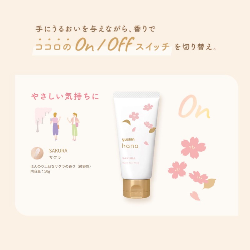 Yuskin Hana Hand Cream, Cherry Scent, 1.8 oz (50 g),