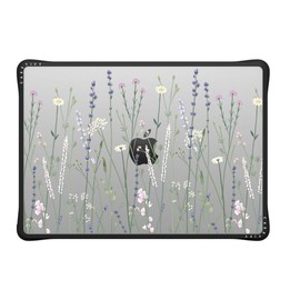 CASETiFY Impact MacBook Pro 14" (M1-M4) Case [Cushioned Impact Corners/Scratch-Resistant/Anti-Slip Grip] - Gigi Garden Florals - Clear Black