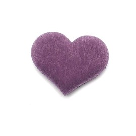 Kamipita Faux Fur Hearts 2 Pieces Fur, Hair Clip, Hair Clip, Hair Clip, Hair Accessory, Fashionable, Non-Retaining, No Trace, Cute (2 cm, Purple)