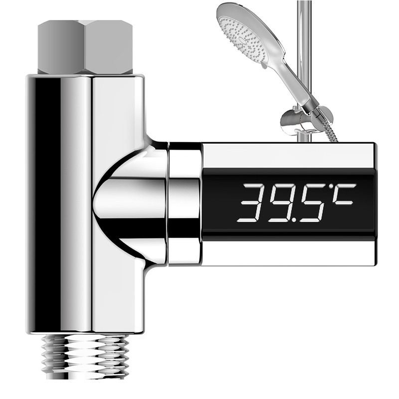 LED Display Celsius Home Water Shower Thermometer Flow Water Temperature