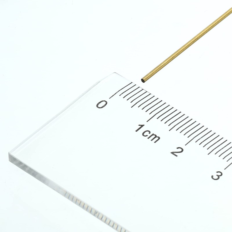 sourcing map Brass Rod,Brass Solid Round Rod 1mm Diameter 200mm
