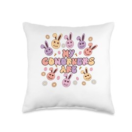 My Coworkers Are Kind Sweet Brave Smart Funny Easter Throw Pillow
