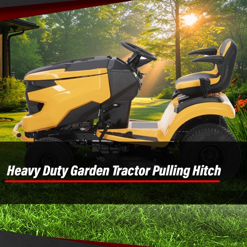 CROSSDESIGN Adjustable Pulling Hitch Compatible with Heavy Duty Garden Tractor