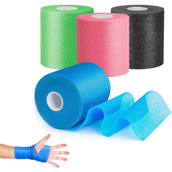 Athletic Tape – 4 Rolls in Black, Blue, Pink, and