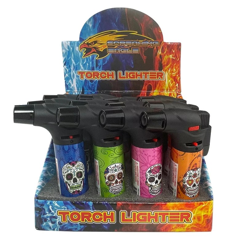 4 Pack Jumbo 4" Jet Flame Torch Gun Lighter Refillable