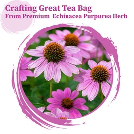 FullChea - Echinacea Tea Bags, 50 Count, 2g/bag - Premium Echinacea Purpurea Herb - Non-GMO - Caffeine-free - Aid Digestion & Boost Immunity