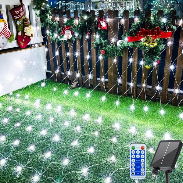 cyindzchwy Christmas Net Lights, 204 LED Outdoor Mesh Lights Waterproof,