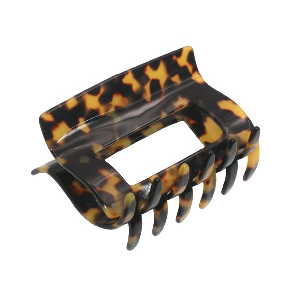 French Amie Geo Large Tokyo 3" Handmade Leopard Celluloid Strong Hold Jaw Hair Claw Clip Clamp Clutcher for Women and Girls, Made in France (Tokyo)