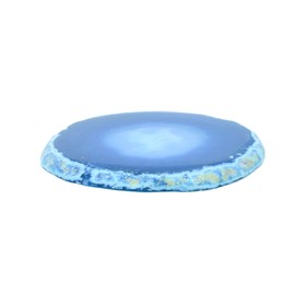 Kamidano-no-Sato Salt Plate, Agate, Blue, Simple, Agate, Blue, Stylish, Clean, Good Luck, Intelligence, Work, Study