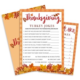 Thanksgiving Game Set- 30 Pcs Scavenger Hunt Theme Party Game,Maple leaf Pattern Embellishment,Thanksgiving Activities for Family & Friend, Fall Party Increase Interactive Atmosphere(5" x 7")- A03