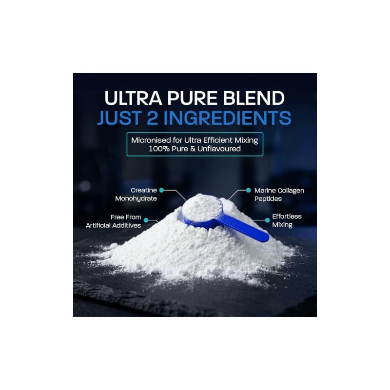 GN Creatine and Marine Collagen Powder, 2 Pack Bundle, Unflavoured,