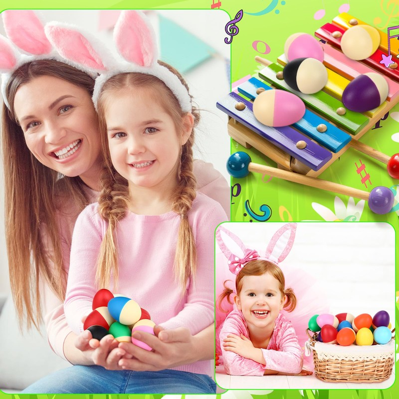 Yeshone 100 Pieces Egg Shakers Musical Instruments Percussion Maracas Egg