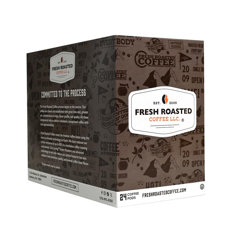 Fresh Roasted Coffee,Amaretto, Flavored Coffee Pods, K-Cup Compatible, 24 Count