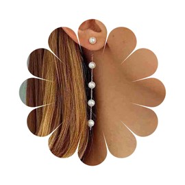 Vacaonio Boho Long Pearl Earrings Gold Pearl Bead Earrings Pearl Dangle Drop Earrings Vintage Tassel Pearl Chain Earrings Pearl Wedding Bridal Earrings Jewelry for Women