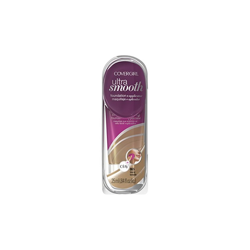 CoverGirl Ultrasmooth Foundation Plus Applicator, Tawny 865, 0.84 Fluid Ounce