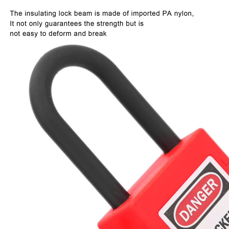 Wakects Safety Padlocks Set, 5Pcs 38mm Lockout Padlock Nylon PA