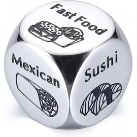 Venforze Anniversary for Her Him Date Night Ideas Dice Gifts, Food Decider 11th Anniversary Steel Gifts Valentines Day Birthday for Boyfriend Girlfriend Wife Husband Couples