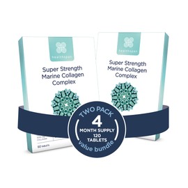 healthspan Healthspan 1,000mg Marine Collagen Complex | 800mg Type I + 200mg Type II Collagen | Support Your Joints, Bones & Connective Tissue | Added Benefits for Skin & Beauty (120 Tablets)