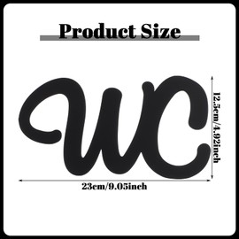 DOPENSPI WC Schild Selbstklebend, 23x12.5cm Schwarz WC Aufkleber Toiletten Aufkleber Innen und Außenbereiche Toilettenschild Türschild für Ihre Tür & Wand,Lustige Toiletten Schild Badezimmer Deko