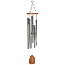 Woodstock Wind Chimes for Outside, Garden, Patio, Porch and Outdoor Décor (39") Magical Mystery Chimes Butterfly's Farewell Silver Wind Chime Gifts (MMBF)