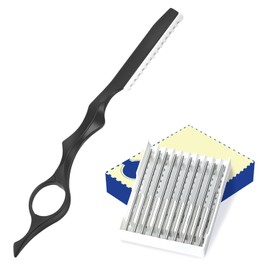 ARWIG Safety Razor for Hair Cutting | Interchangeable Feather Razor Blades | Stainless Steel Razor | Hairdressing Razor for Salon & Home (Black)
