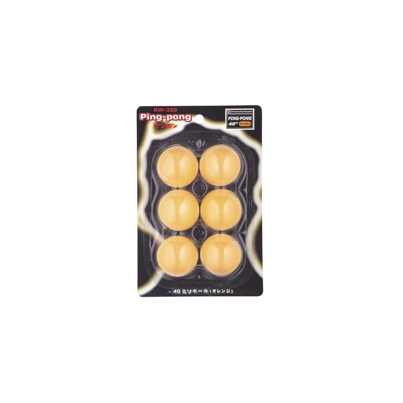 Kawase Table Tennis Ball 6P KW-250 Orange