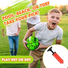 CERBONNY Water Football for Pool, Beach, Backyard - Waterproof Football for Kids 8-12, All Weather Football Water Toys, Family Games for Teens Boys & Adults