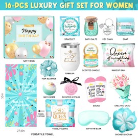 Birthday Gifts for Women, Best Friend Birthday Gifts for Women, Get Well Soon Gift Basket, Ocean Relaxing Spa Gifts Basket Care Package, Birthday Gifts for Woman, Coworkers, Sister, Mom & Wife