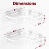 Sakugi Corner Shower Caddy - 2 Pack, Adhesive Shower Organizers,