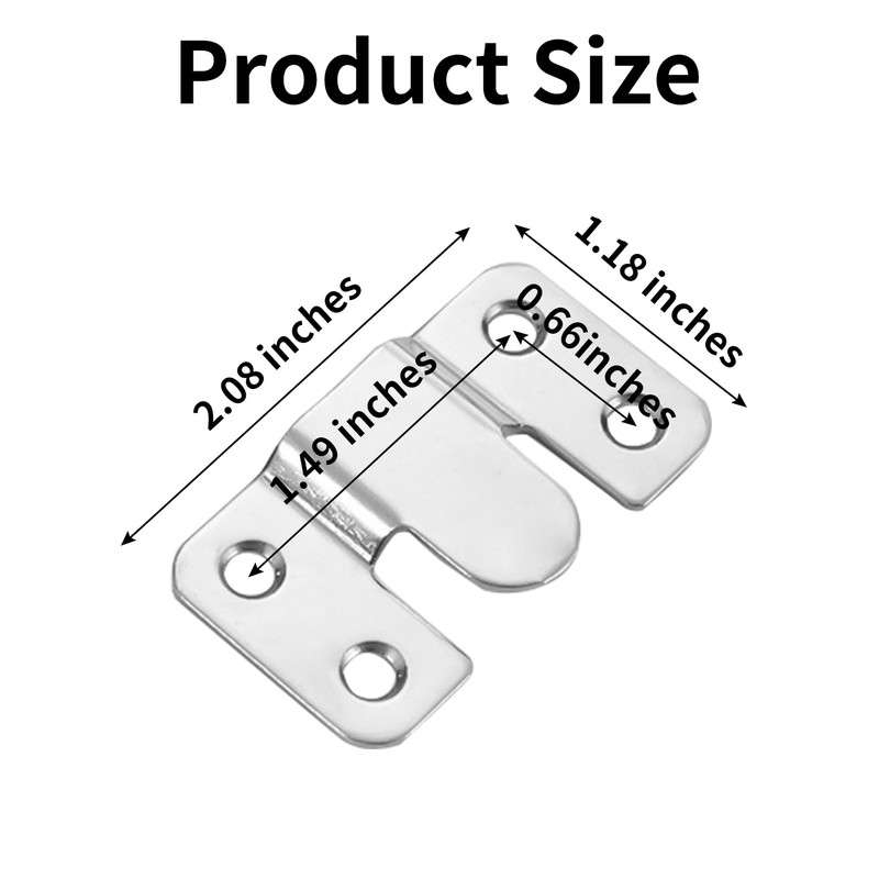 8PCS Flush Mount Brackets, Concealed Headboard Wall Fixings Brackets, Heavy