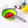 Vctitil Foldable Space-Saving Silicone Colander Strainer Colander Dish Drainer Draining