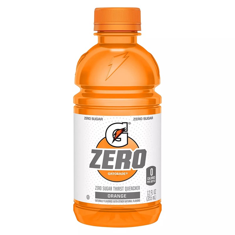 Gatorade Zero Sugar 12oz Three Flavor Variety Orange, Glacier Freeze