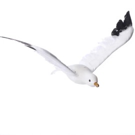 Unbranded Lifelike Artificial Flying Feathered Seagull Bird for Display