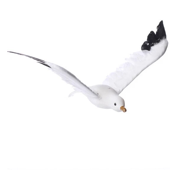 Unbranded Lifelike Artificial Flying Feathered Seagull Bird for Display
