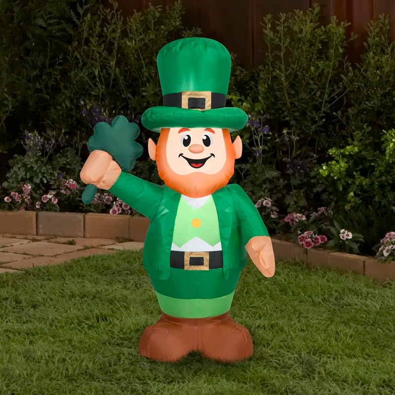 Gemmy Airblown Inflatable Leprechaun, 3.5 ft Tall