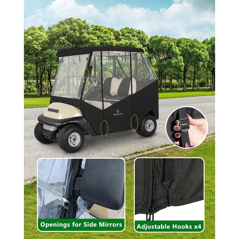 CHENGWEI 2 Passenger Golf Cart Enclosure for Club Car Precedent