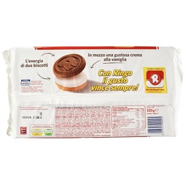 Pavesi: "Ringo" Vanilla Biscuits 6 portions with 6 biscuits - 11.6 Oz (330g) Pack of 2