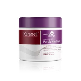 Karseell Karseell Maca Essence Purple Hair Mask 500 ml, Violet hair mask for blonde, bleached, and gray hair, purple hair mask neutralizes yellow tones, repairs hair damage