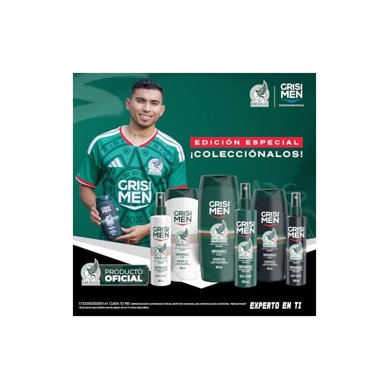 Grisi Men, Shower Gel 5 en 1 Edición Especial Selección