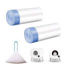 Cat Litter Box Liners, 40 Count Heavy Duty & Leak Proof -Unscented, Fits Most Standard Litter Boxes (13-15 Gallons), Easy Tie Handles, Extra Thick for Odor Control (2 Pack)